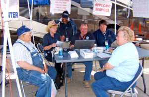 Kansas residents apply for individual FEMA assistance after a tornado hit their town. (Source Wikimedia/ Greg Henshall)