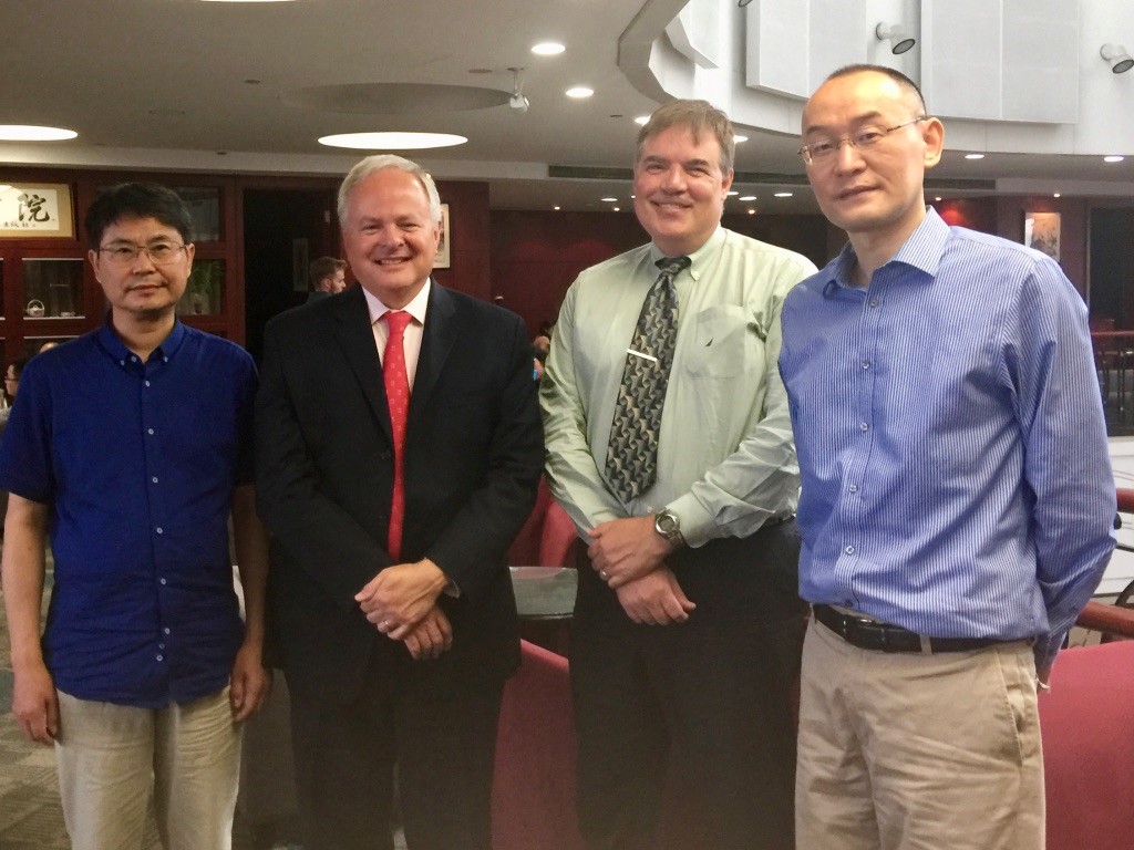 GRI Associate Director Mark Patterson meeting with environmental engineering leaders at Fudan University