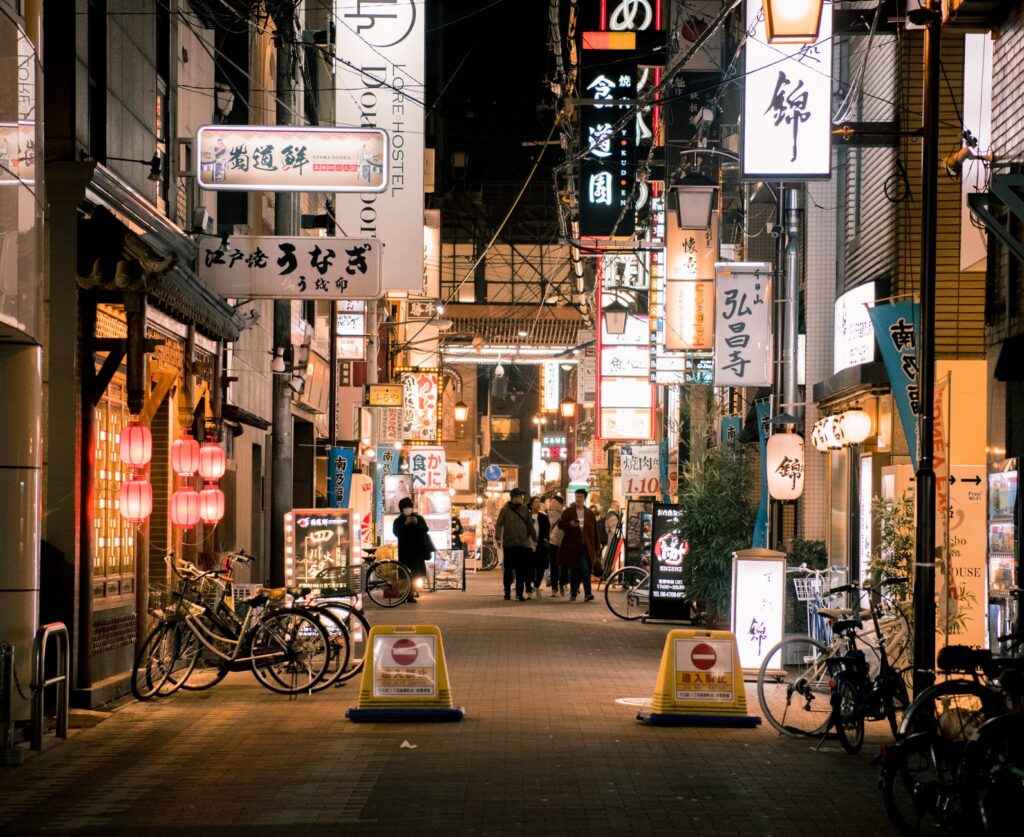 Alleyway in Japanese city