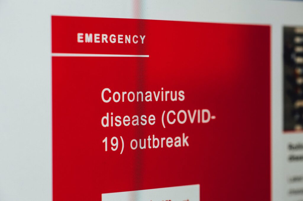 Sign that says "Emergency: Coronavirus disease (COVID-19_ outbreak