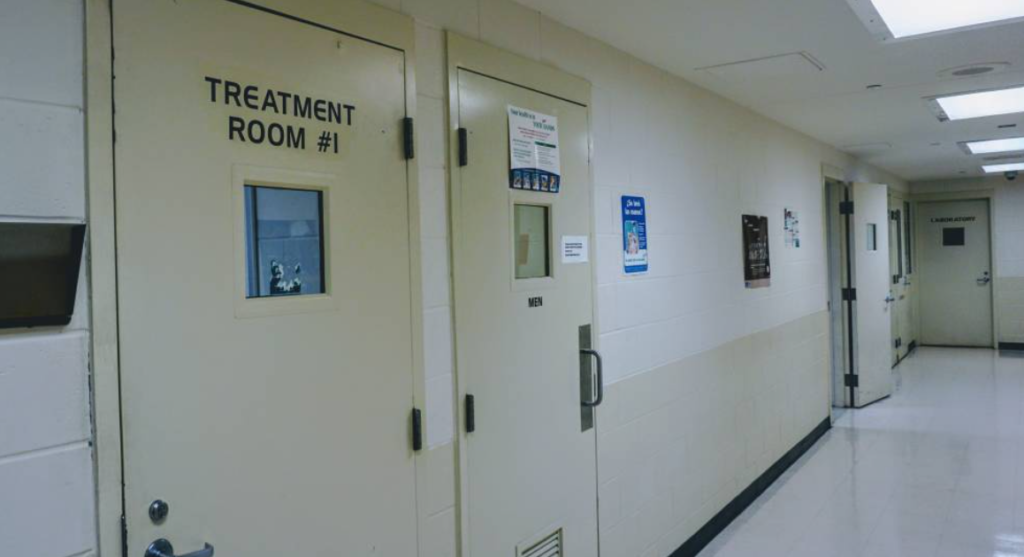 The health unit at the Middlesex County Jail and House of Correction.