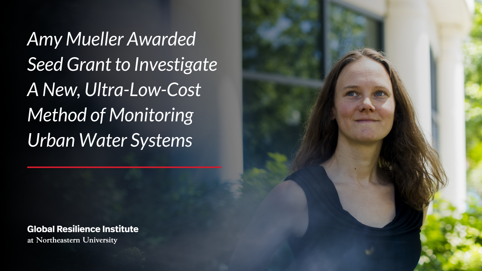 Amy Mueller Awarded Seed Grant to Investigate A New, Ultra-Low-Cost Method of Monitoring Urban Water Systems